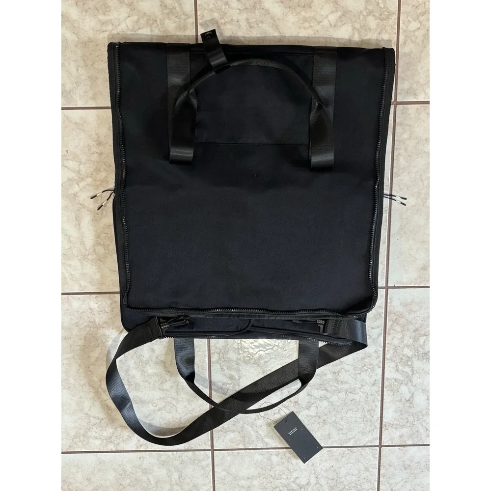 Fabletics Black Fold-Out Garment Bag Duffel Carry-On Travel Bag Shoulder Strap